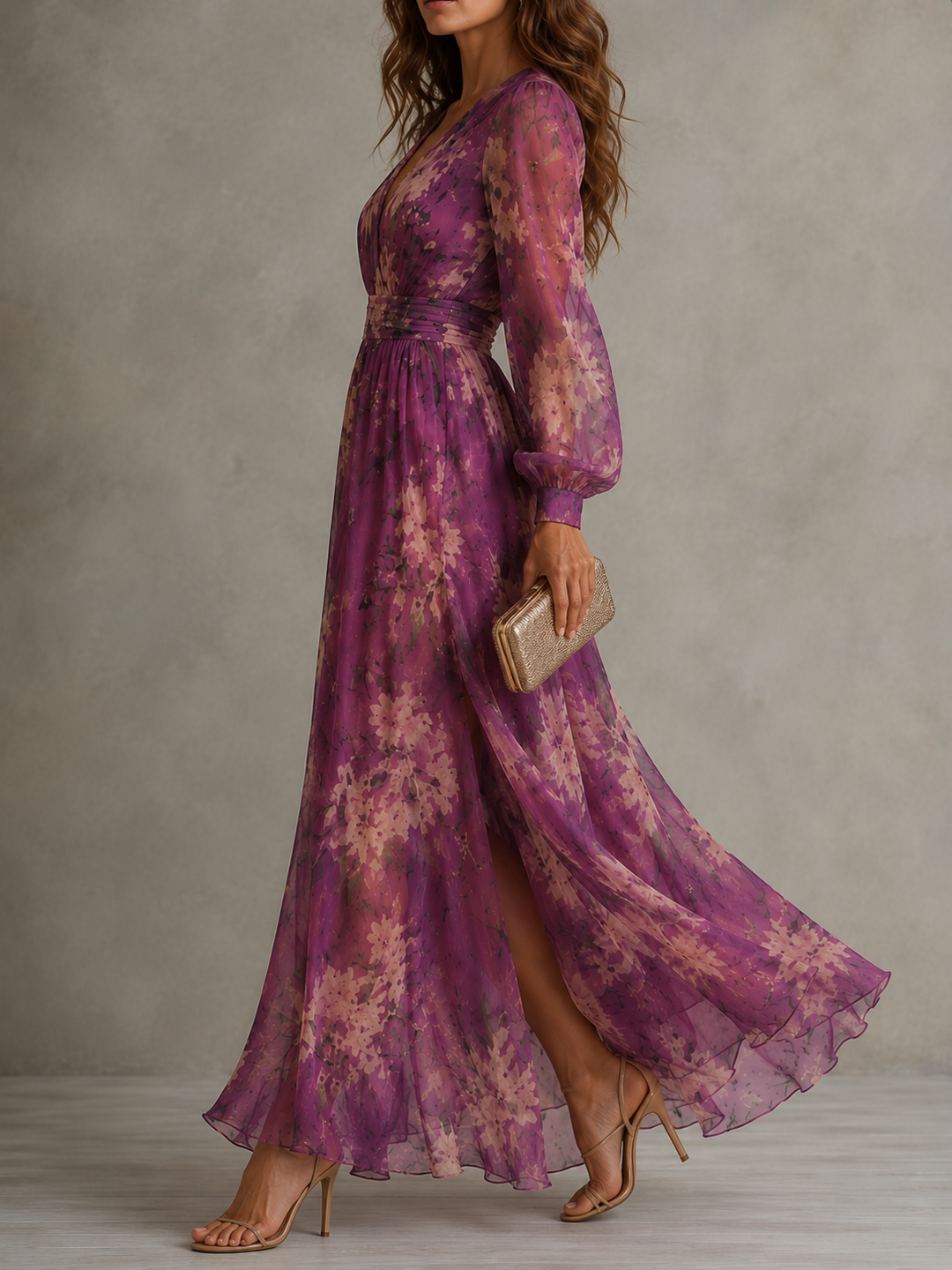 Rosalia | Elegante maxi abito a fiori