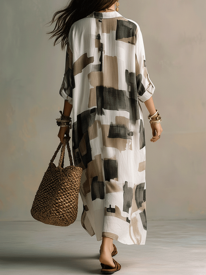 Allegra | Abito maxi boho stampato