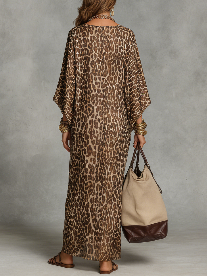 Leonora | Abito maxi leopardato