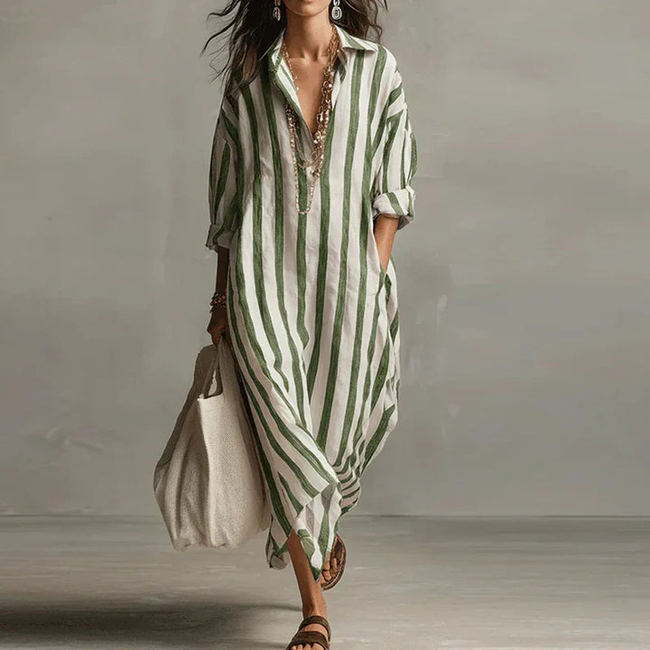 Eliana | Abito Maxi a Righe