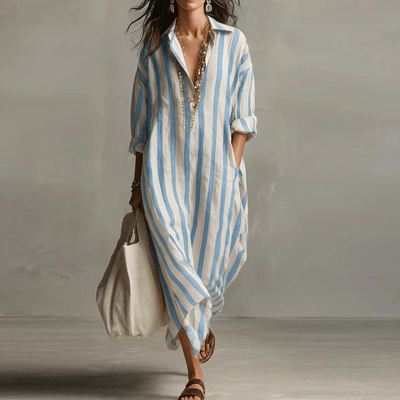 Eliana | Abito Maxi a Righe