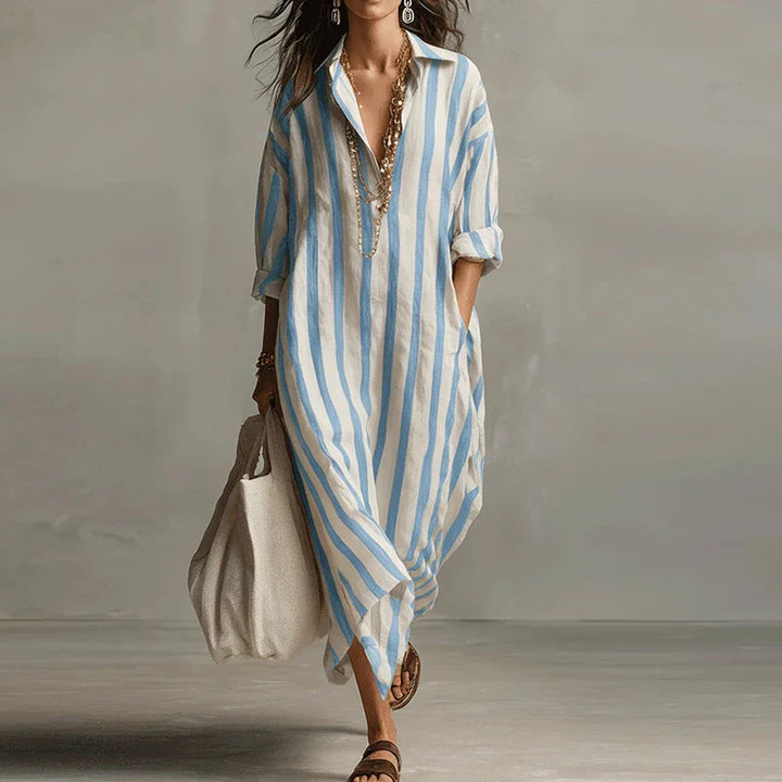 Eliana | Abito Maxi a Righe
