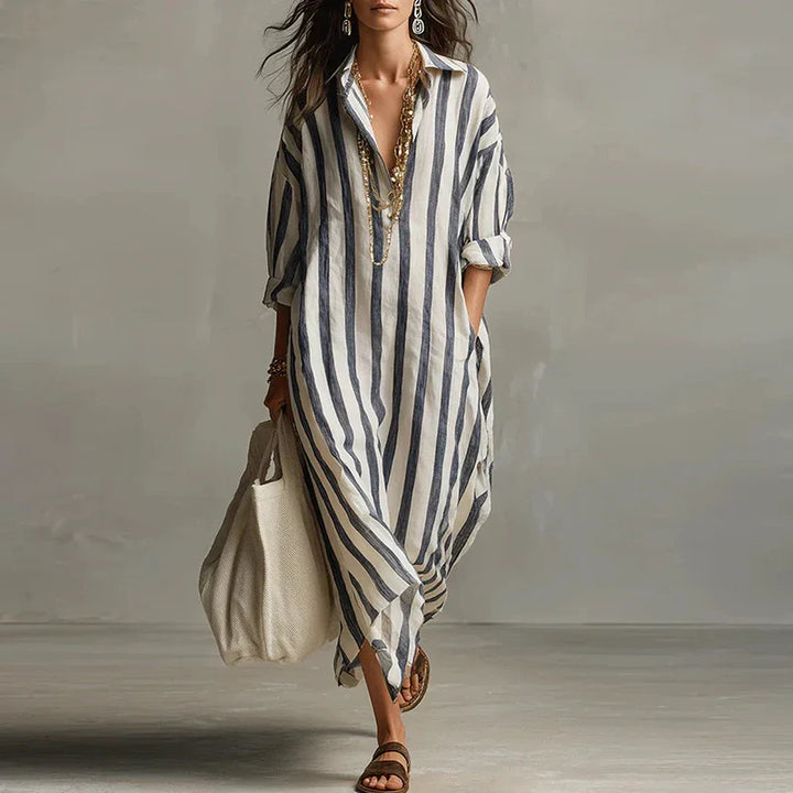 Eliana | Abito Maxi a Righe