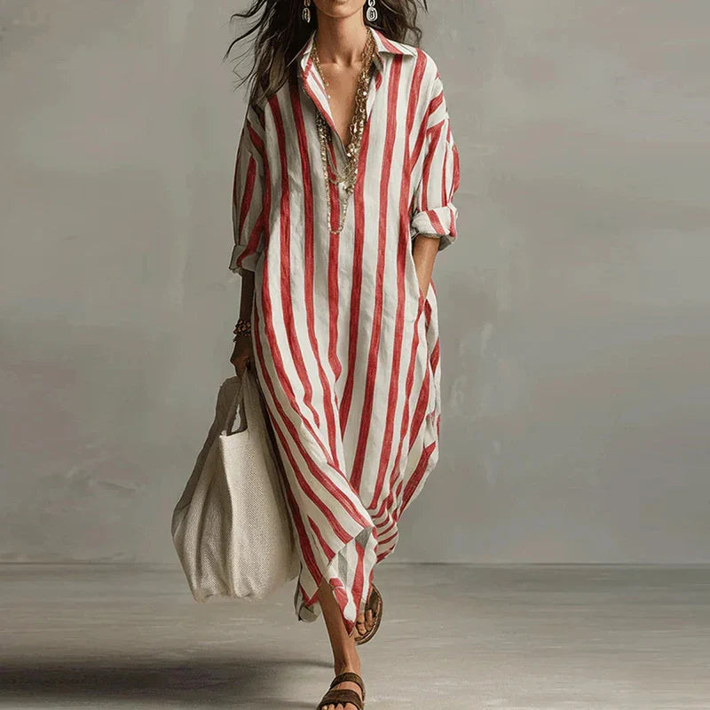 Eliana | Abito Maxi a Righe